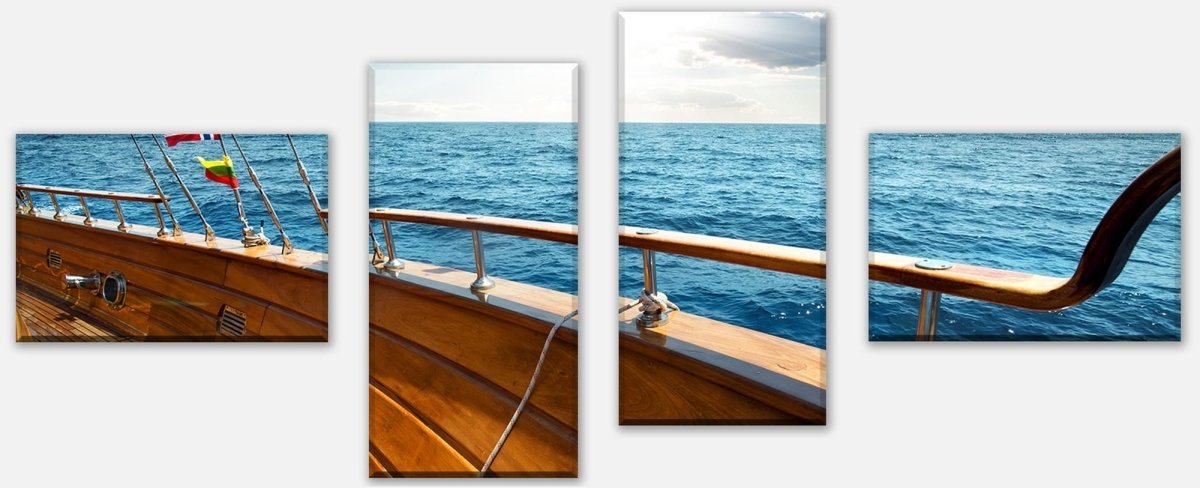 Leinwandbild Mehrteiler Yacht im Meer an sonnigen Tag M0795 Leinwandbild Mehrteiler Yacht im Meer an sonnigen Tag M0795