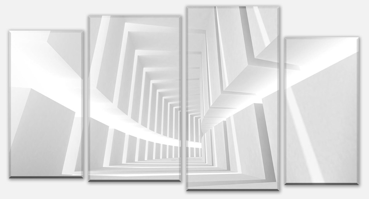 Leinwandbild Mehrteiler Weißer leerer Korridor M0798 Leinwandbild Mehrteiler Weißer leerer Korridor M0798