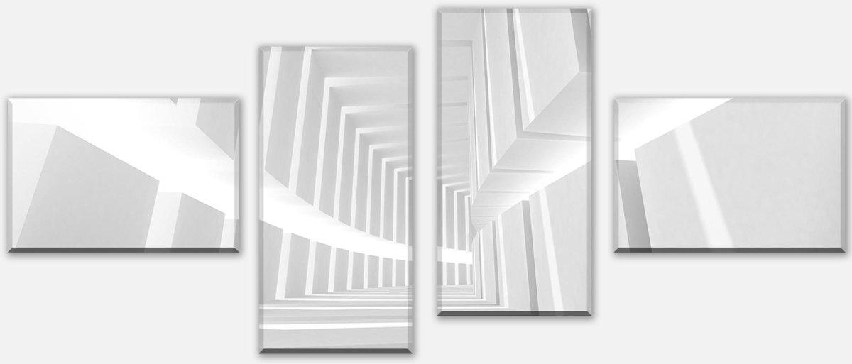 Leinwandbild Mehrteiler Weißer leerer Korridor M0798 Leinwandbild Mehrteiler Weißer leerer Korridor M0798
