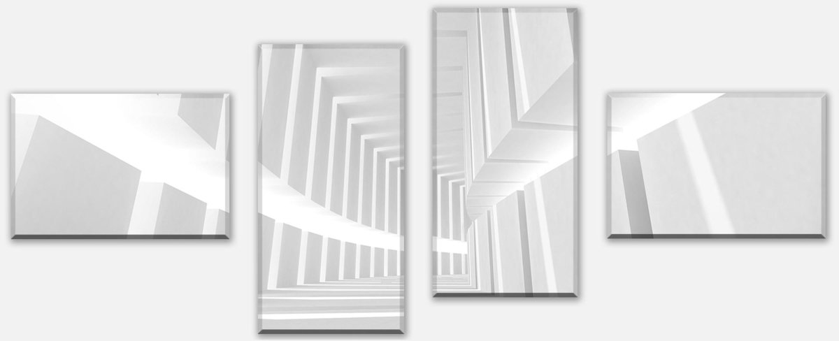 Leinwandbild Mehrteiler Weißer leerer Korridor M0798 Leinwandbild Mehrteiler Weißer leerer Korridor M0798