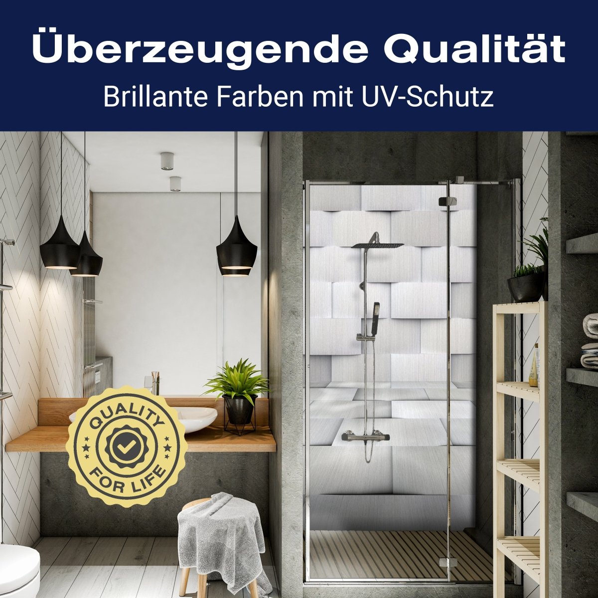 Duschwand Ein 3D-Fliesenraum M0800 entdecken - Bild 2 Duschwand Ein 3D-Fliesenraum M0800 entdecken - Bild 2