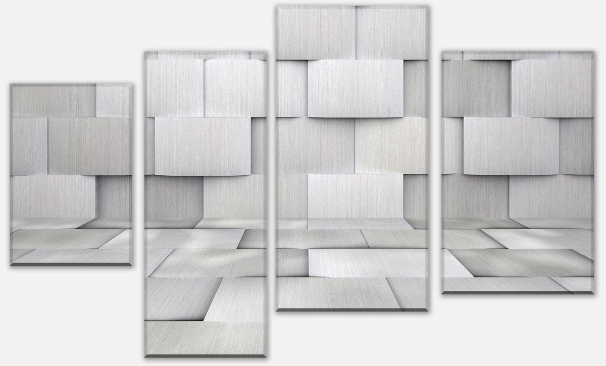 Leinwandbild Mehrteiler Ein 3D-Fliesenraum M0800 Leinwandbild Mehrteiler Ein 3D-Fliesenraum M0800