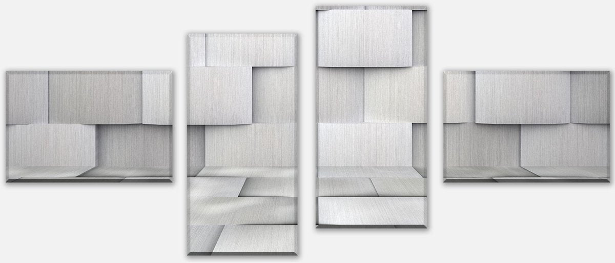 Leinwandbild Mehrteiler Ein 3D-Fliesenraum M0800 Leinwandbild Mehrteiler Ein 3D-Fliesenraum M0800