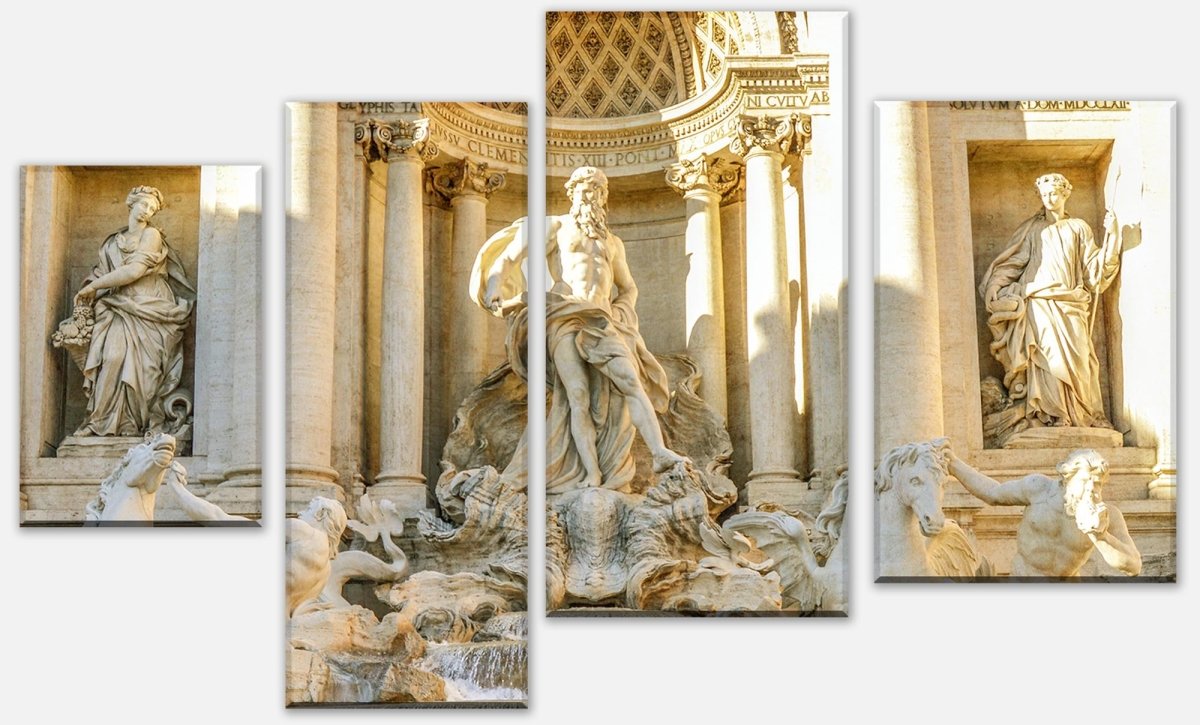 Leinwandbild Mehrteiler Trevi-Brunnen in Rom M0801 Leinwandbild Mehrteiler Trevi-Brunnen in Rom M0801