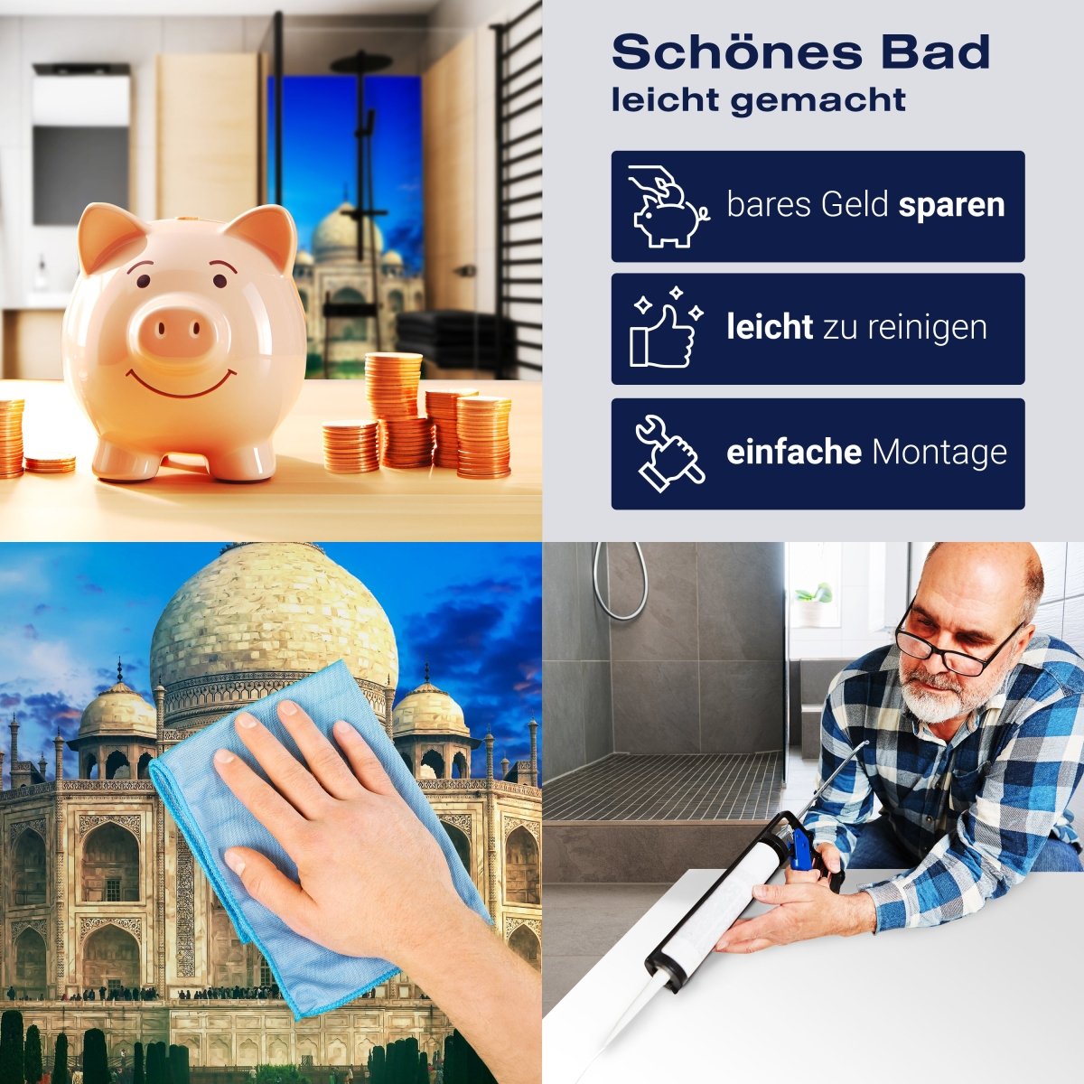 Duschwand Taj Mahal Indien Sonnenuntergang M0803 entdecken - Bild 7 Duschwand Taj Mahal Indien Sonnenuntergang M0803 entdecken - Bild 7