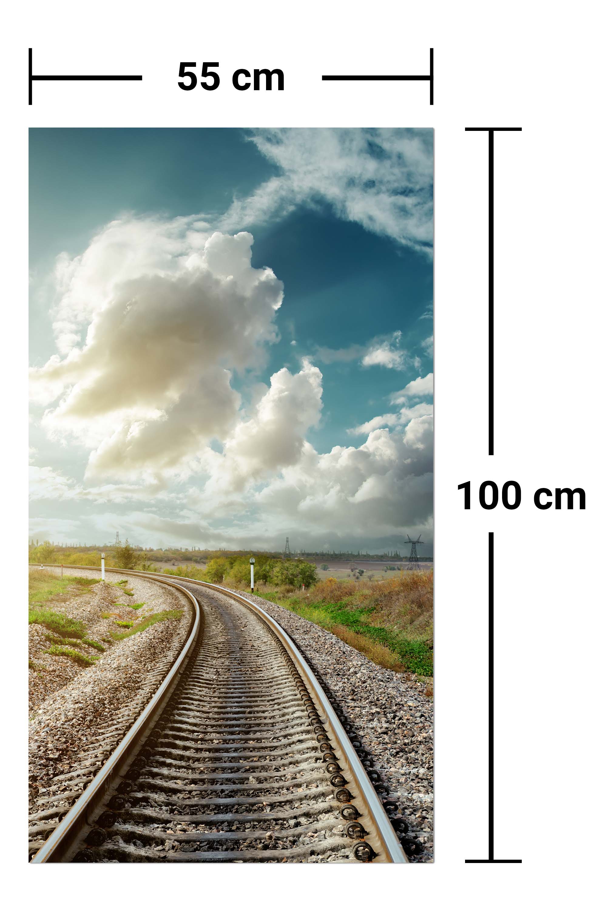 Garderobe Eisenbahn mit Sonnenuntergang am Horizont M0807 entdecken - Bild 7 Garderobe Eisenbahn mit Sonnenuntergang am Horizont M0807 entdecken - Bild 7