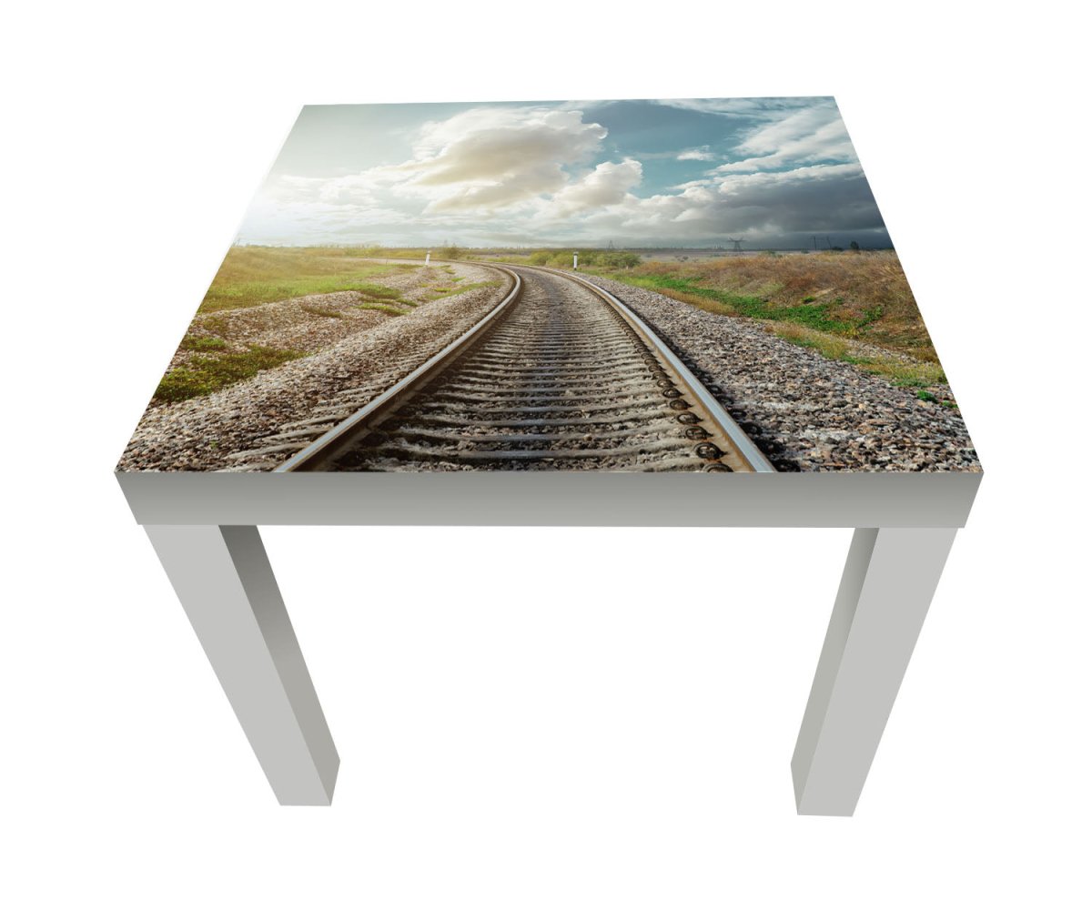 Beistelltisch Eisenbahn mit Sonnenuntergang am Horizont M0807 entdecken - Bild 1 Beistelltisch Eisenbahn mit Sonnenuntergang am Horizont M0807 entdecken - Bild 1