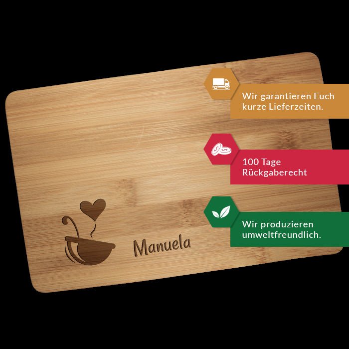 Frühstücksbrettchen Schüssel, Herz M0808 - Bild 3 Frühstücksbrettchen Schüssel, Herz M0808 - Bild 3