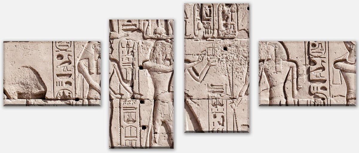 Leinwandbild Mehrteiler Hieroglyphenschnitzereien an der Wand M0817 Leinwandbild Mehrteiler Hieroglyphenschnitzereien an der Wand M0817