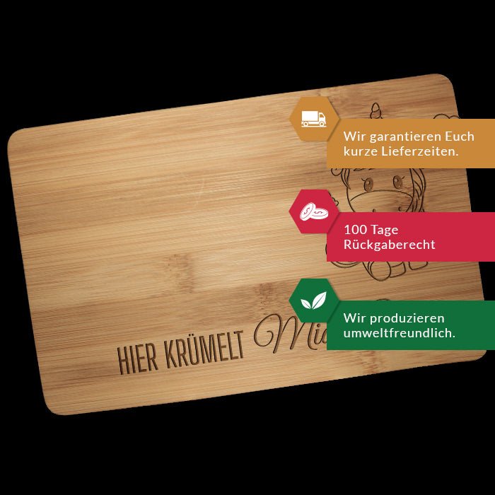 Frühstücksbrettchen Einhorn, hier krümelt M0827 - Bild 3 Frühstücksbrettchen Einhorn, hier krümelt M0827 - Bild 3