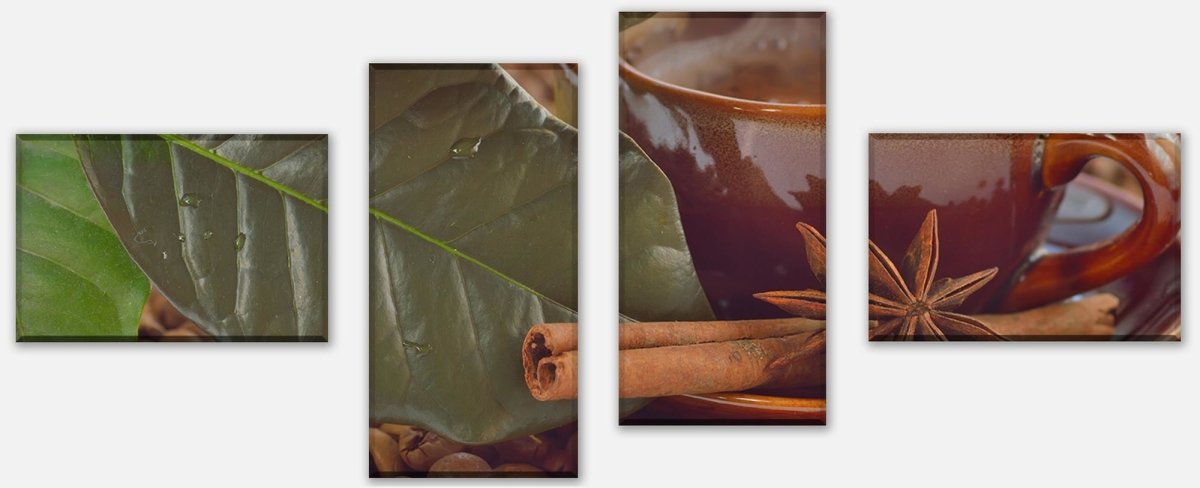 Leinwandbild Mehrteiler Zimt, Anis und Kaffee M0828 Leinwandbild Mehrteiler Zimt, Anis und Kaffee M0828