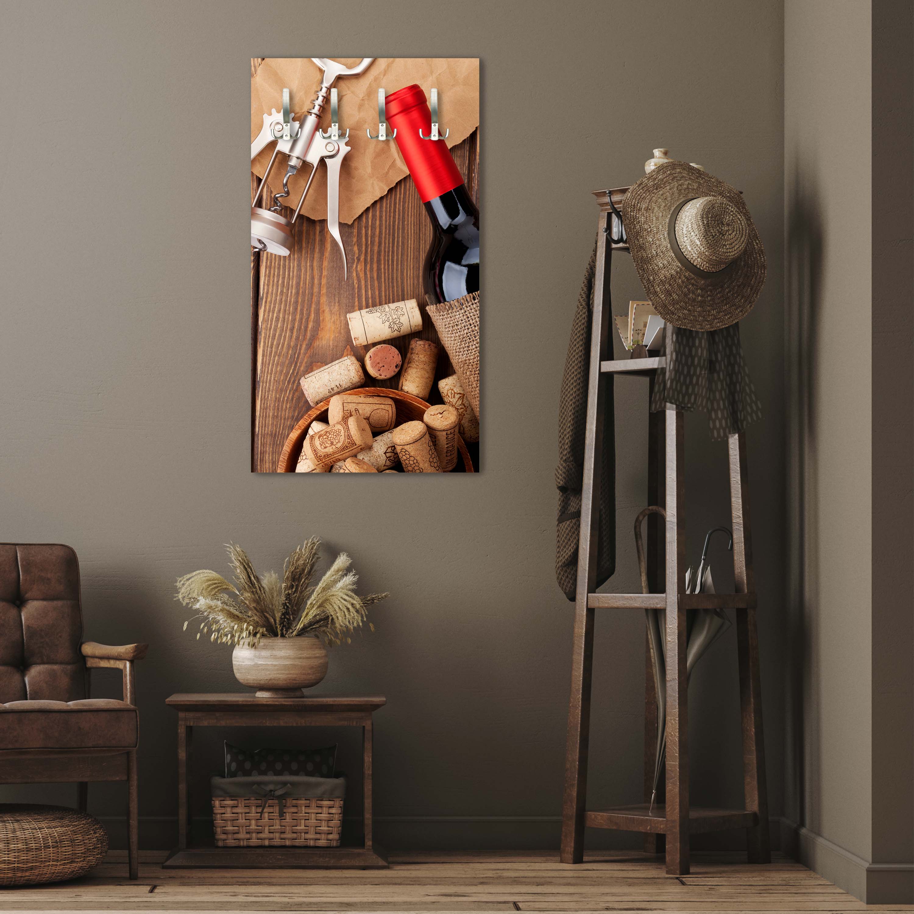 Garderobe Rotweinflasche, Schüssel mit Korken und Korkenzieher M0832 entdecken - Bild 2 Garderobe Rotweinflasche, Schüssel mit Korken und Korkenzieher M0832 entdecken - Bild 2