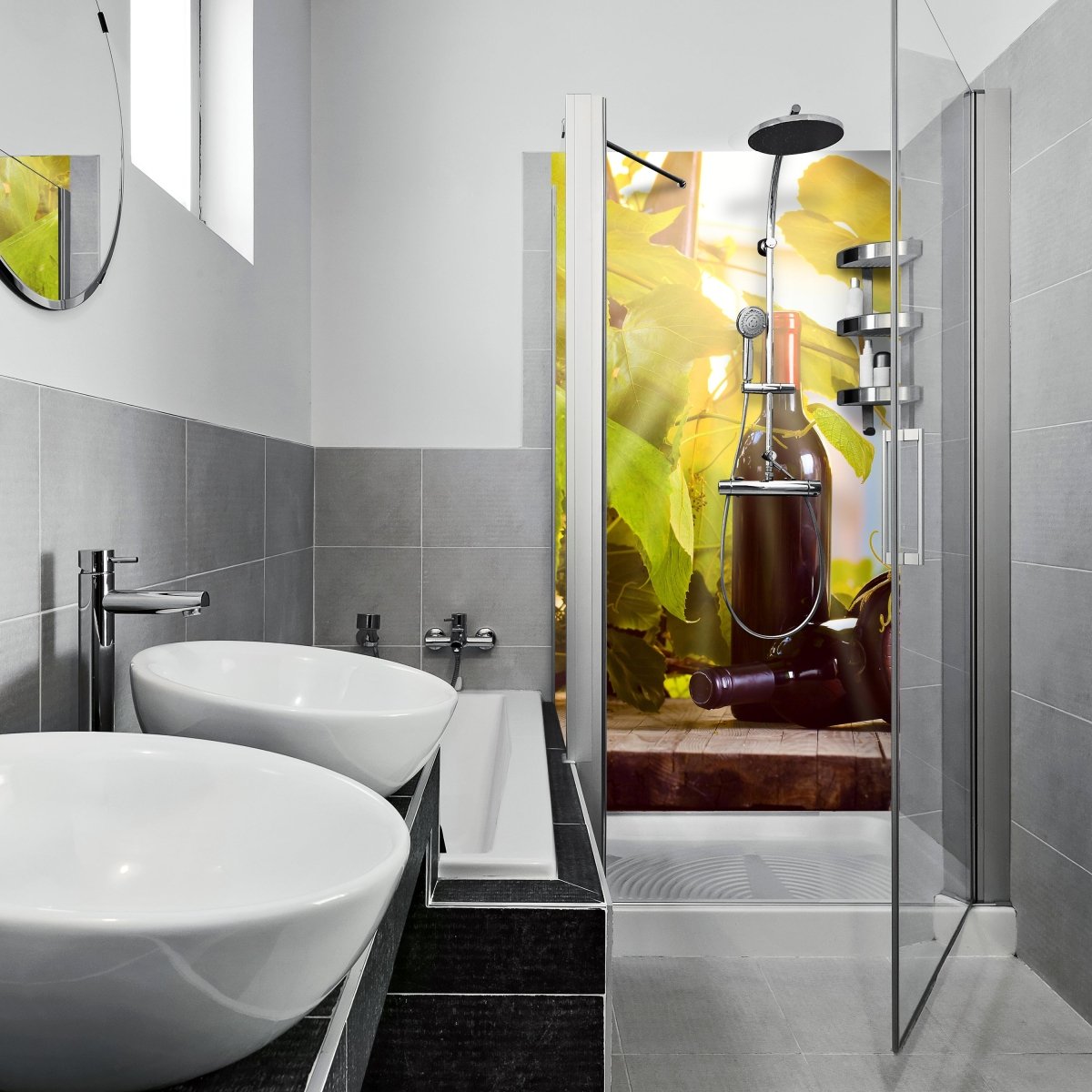 Duschwand Weinberg und Wein M0833 entdecken - Bild 1 Duschwand Weinberg und Wein M0833 entdecken - Bild 1