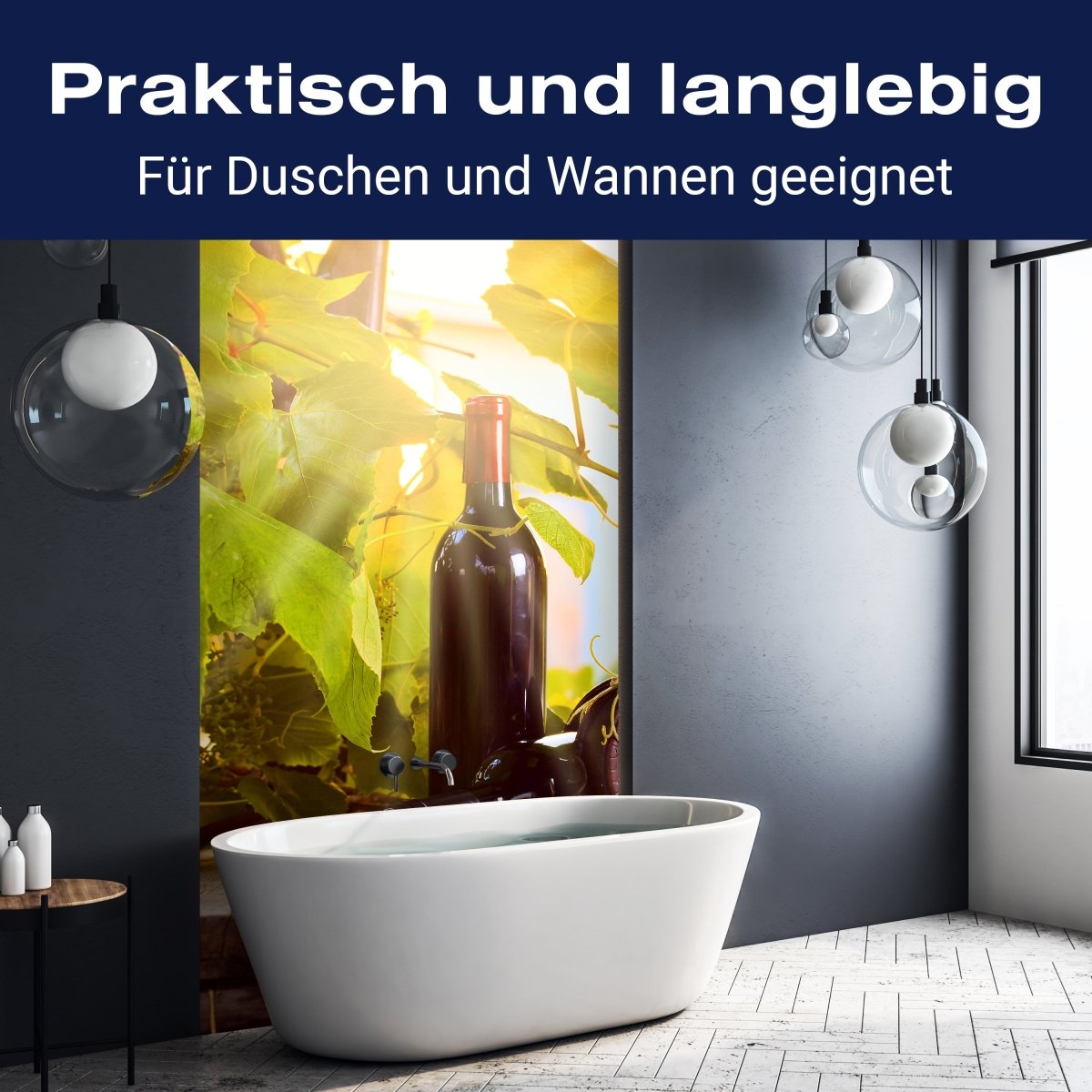 Duschwand Weinberg und Wein M0833 entdecken - Bild 3 Duschwand Weinberg und Wein M0833 entdecken - Bild 3