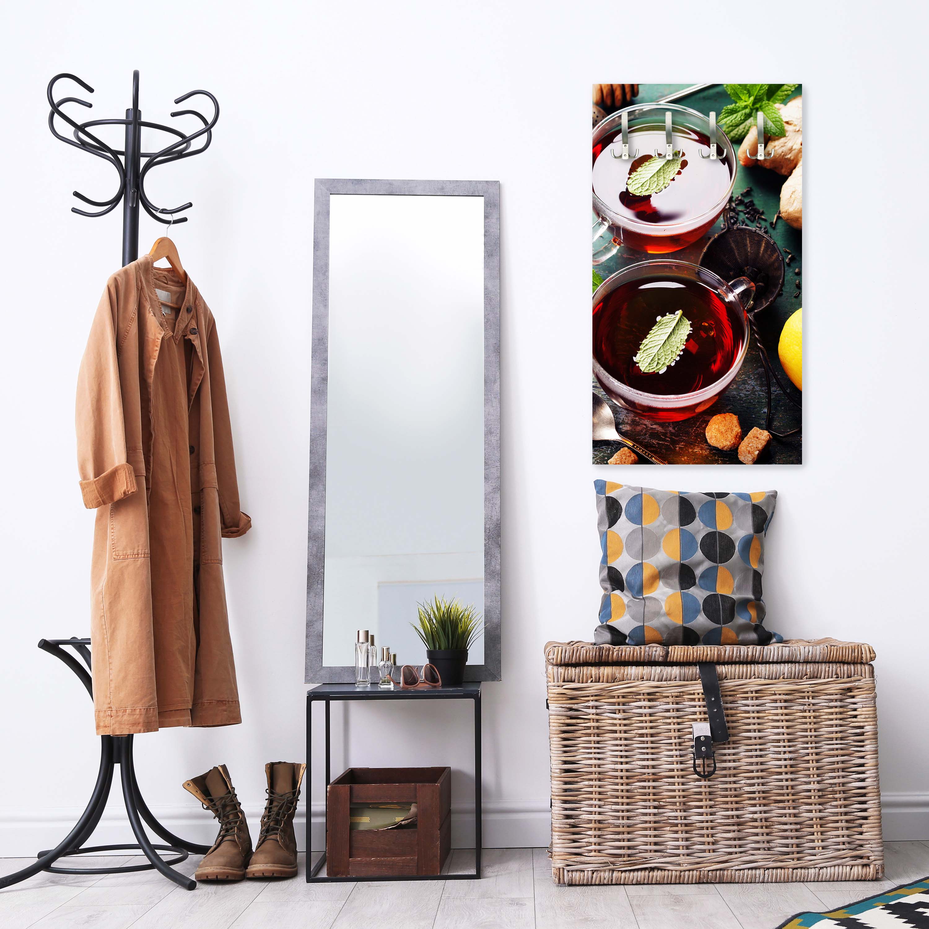 Garderobe Tee mit Minze, Ingwer und Zitrone M0834 entdecken - Bild 2 Garderobe Tee mit Minze, Ingwer und Zitrone M0834 entdecken - Bild 2