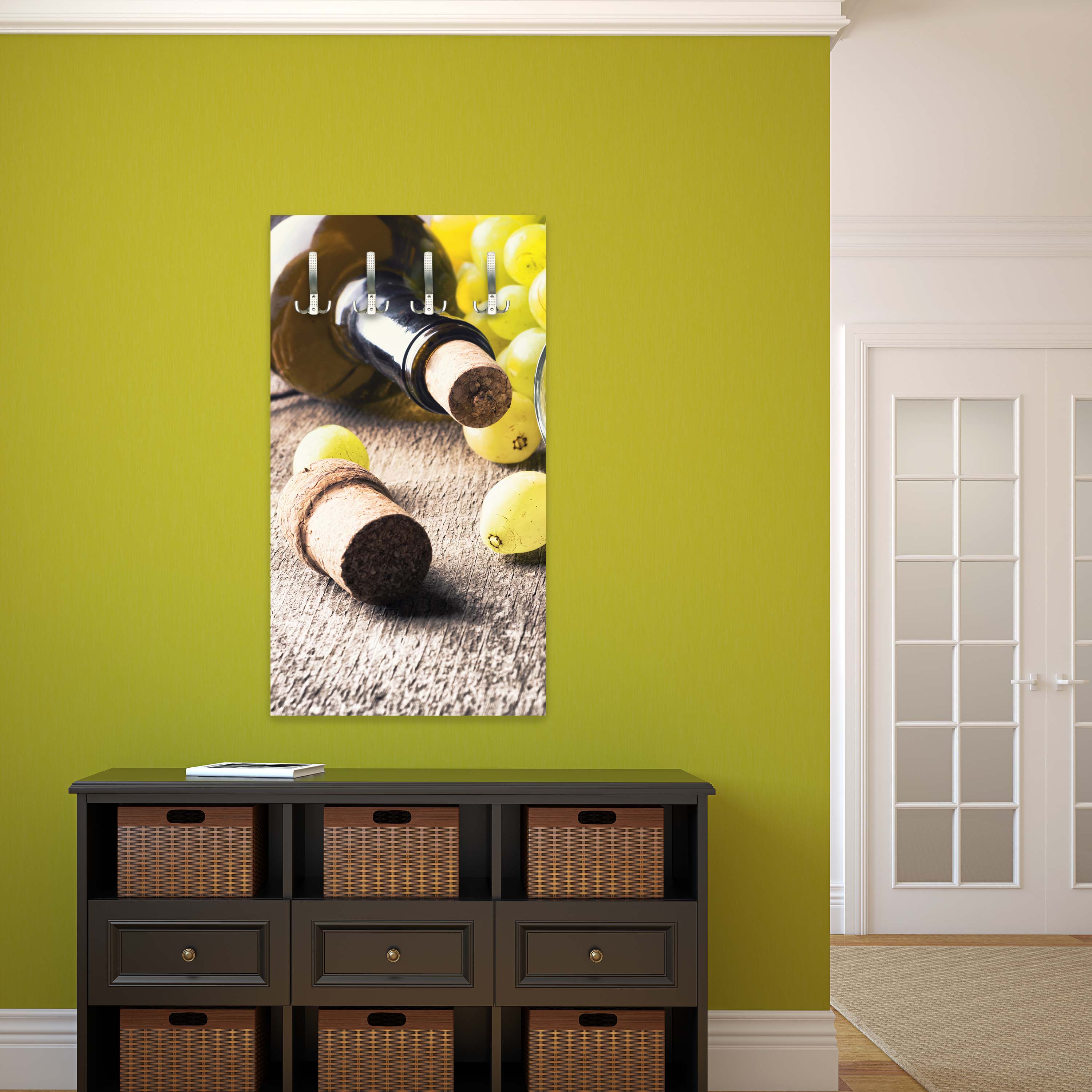 Garderobe Flasche Weißwein, Traube und Korken M0836 entdecken - Bild 5 Garderobe Flasche Weißwein, Traube und Korken M0836 entdecken - Bild 5