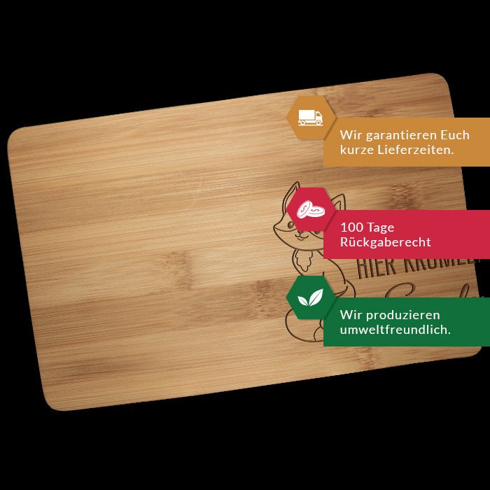 Frühstücksbrettchen Fuchs, hier krümelt M0837 - Bild 3 Frühstücksbrettchen Fuchs, hier krümelt M0837 - Bild 3