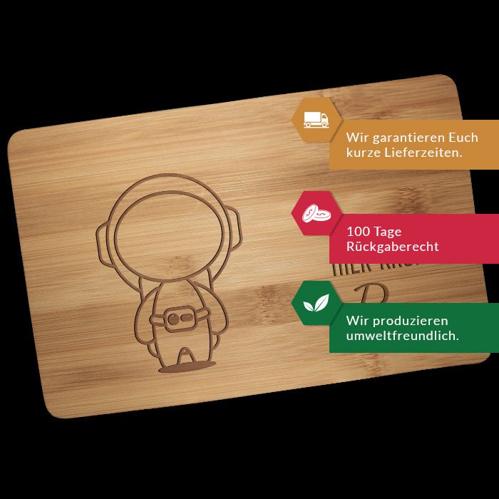 Frühstücksbrettchen Astronaut, hier krümelt M0846 - Bild 3 Frühstücksbrettchen Astronaut, hier krümelt M0846 - Bild 3