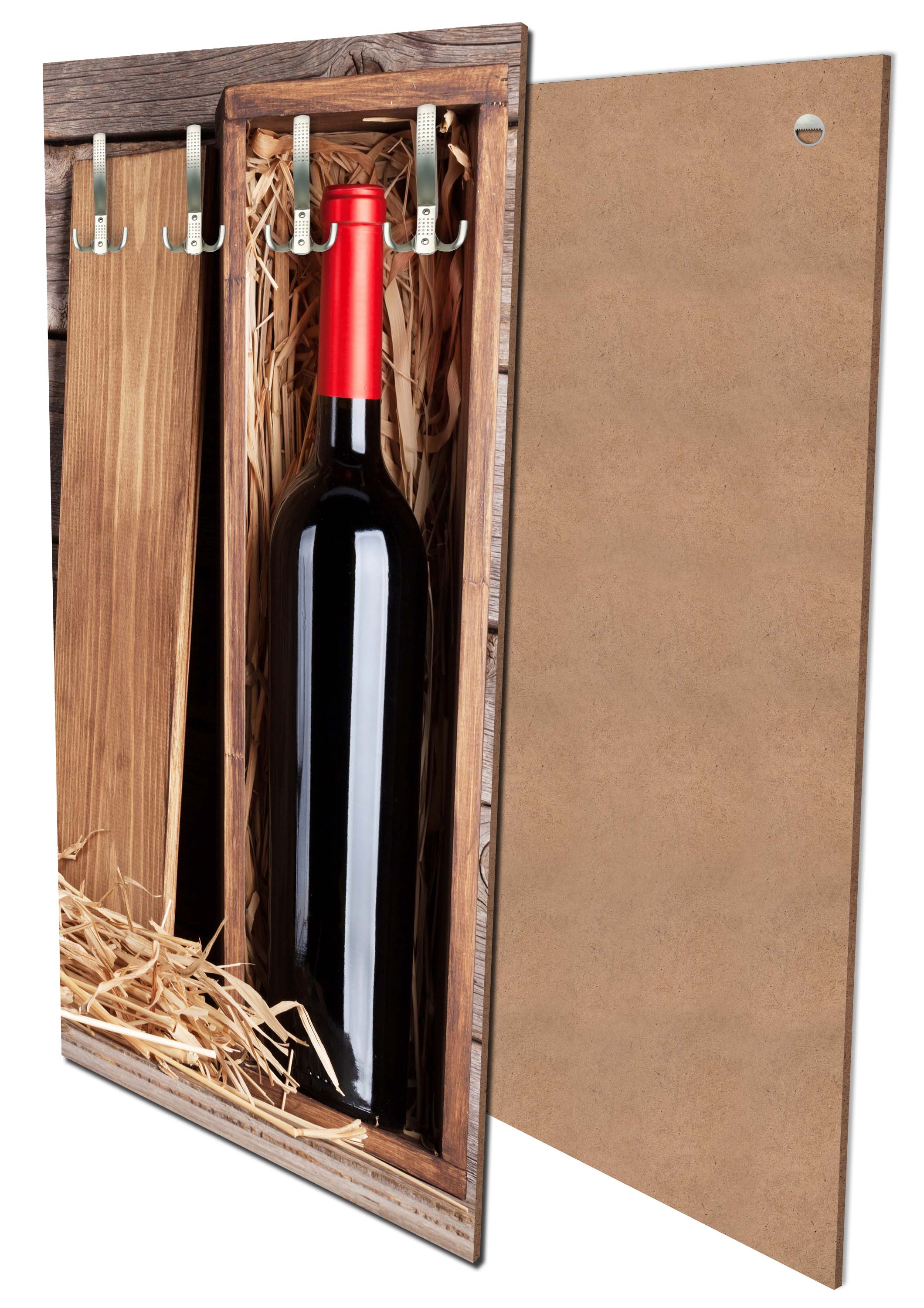 Garderobe Rotweinflasche und Weingläser M0848 entdecken - Bild 1 Garderobe Rotweinflasche und Weingläser M0848 entdecken - Bild 1