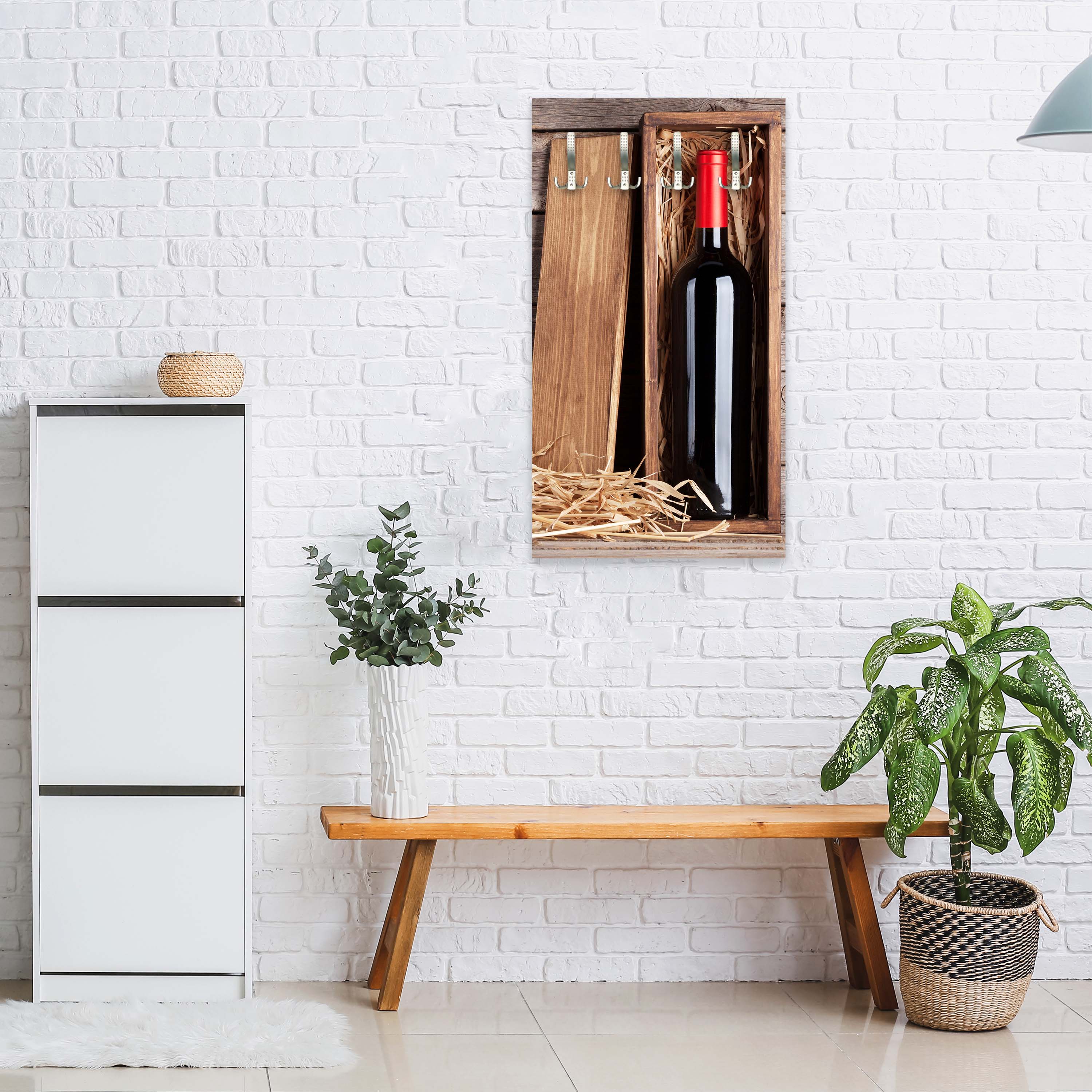 Garderobe Rotweinflasche und Weingläser M0848 entdecken - Bild 5 Garderobe Rotweinflasche und Weingläser M0848 entdecken - Bild 5