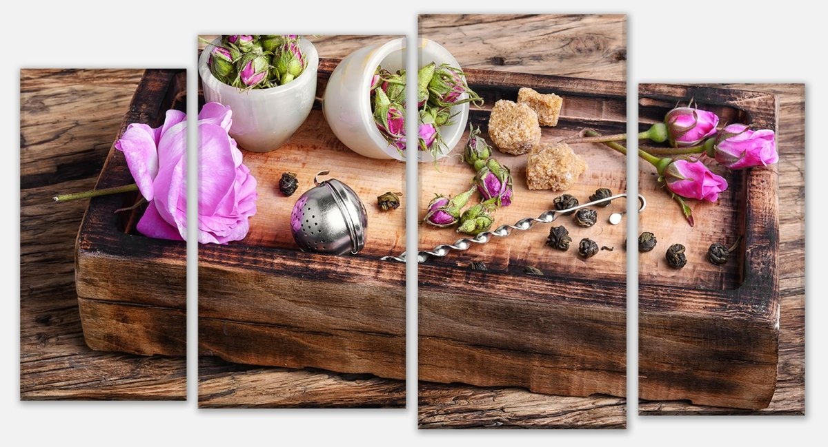 Leinwandbild Mehrteiler Trockene Rose Knospen Tee M0850 Leinwandbild Mehrteiler Trockene Rose Knospen Tee M0850