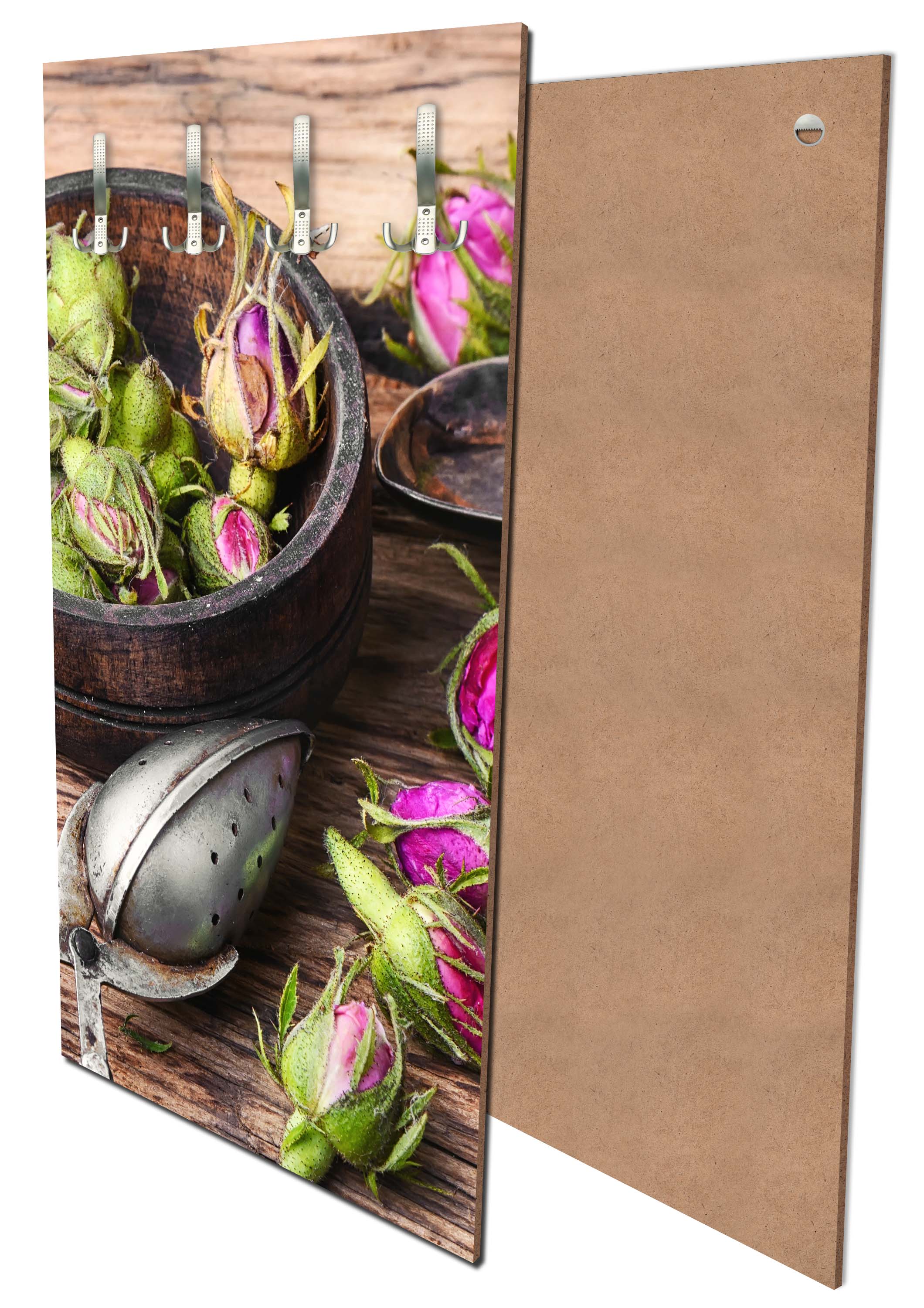 Garderobe Teesieb und Rosenknospen M0851 entdecken - Bild 1 Garderobe Teesieb und Rosenknospen M0851 entdecken - Bild 1