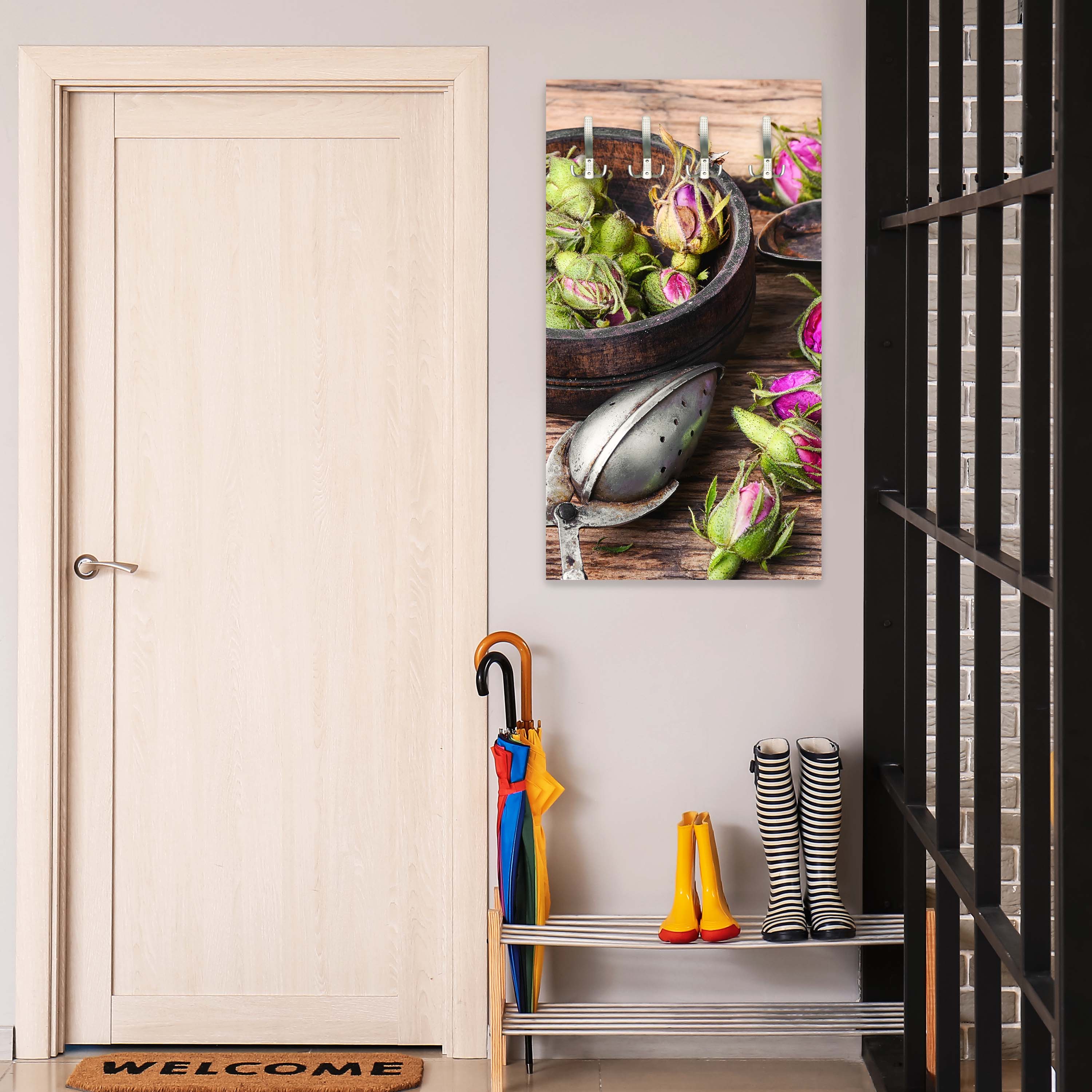 Garderobe Teesieb und Rosenknospen M0851 entdecken - Bild 5 Garderobe Teesieb und Rosenknospen M0851 entdecken - Bild 5