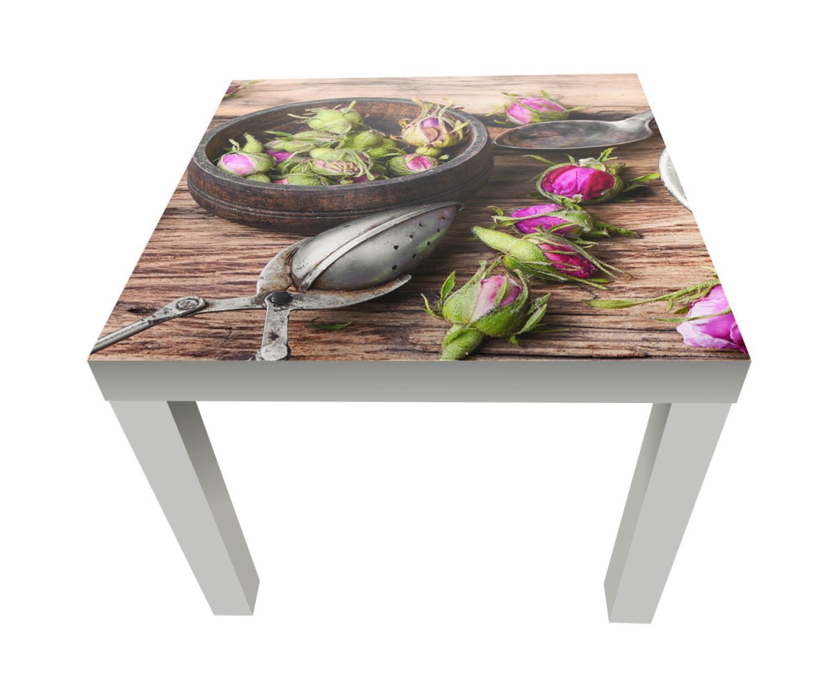 Beistelltisch Teesieb und Rosenknospen M0851 entdecken - Bild 1 Beistelltisch Teesieb und Rosenknospen M0851 entdecken - Bild 1