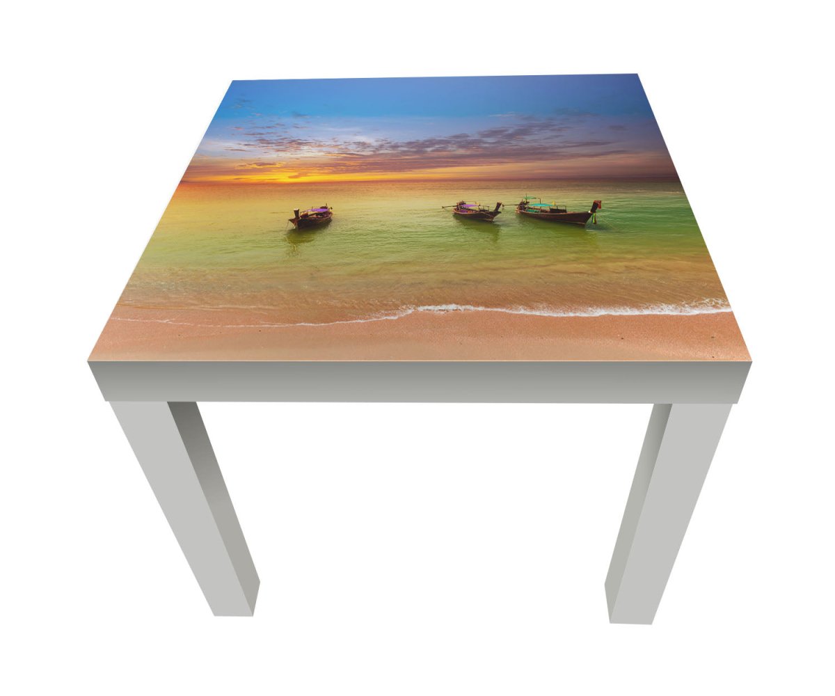 Beistelltisch Boote in einer Seenlandschaft M0853 entdecken - Bild 1 Beistelltisch Boote in einer Seenlandschaft M0853 entdecken - Bild 1