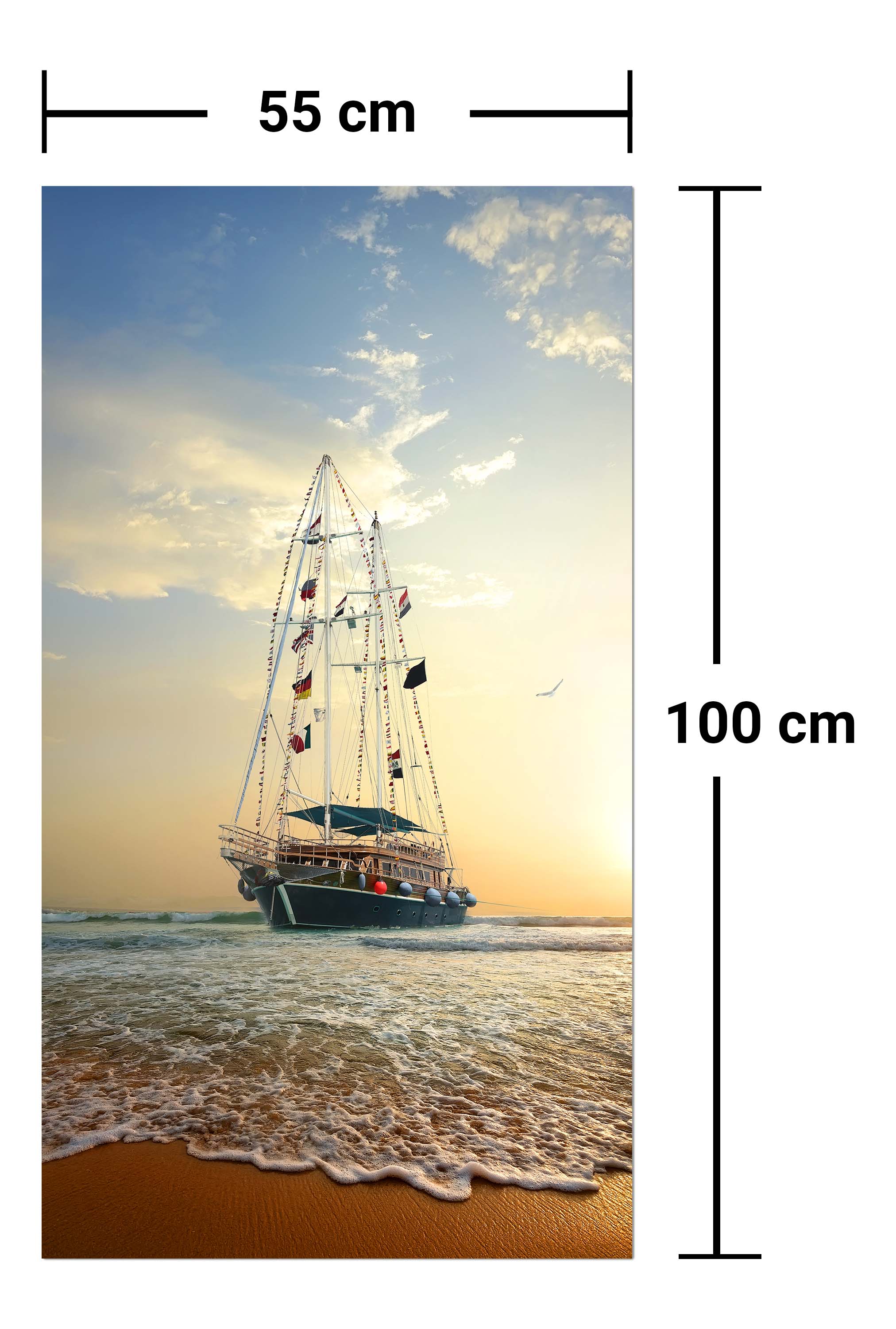 Garderobe Segelschiff auf den Wellen M0855 entdecken - Bild 7 Garderobe Segelschiff auf den Wellen M0855 entdecken - Bild 7