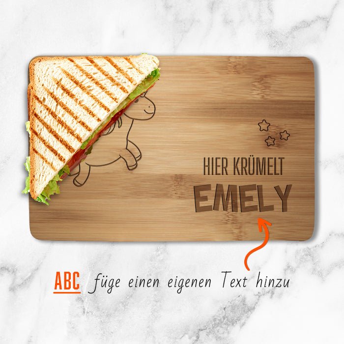 Frühstücksbrettchen Einhorn, hier krümelt M0856 - Bild 2 Frühstücksbrettchen Einhorn, hier krümelt M0856 - Bild 2