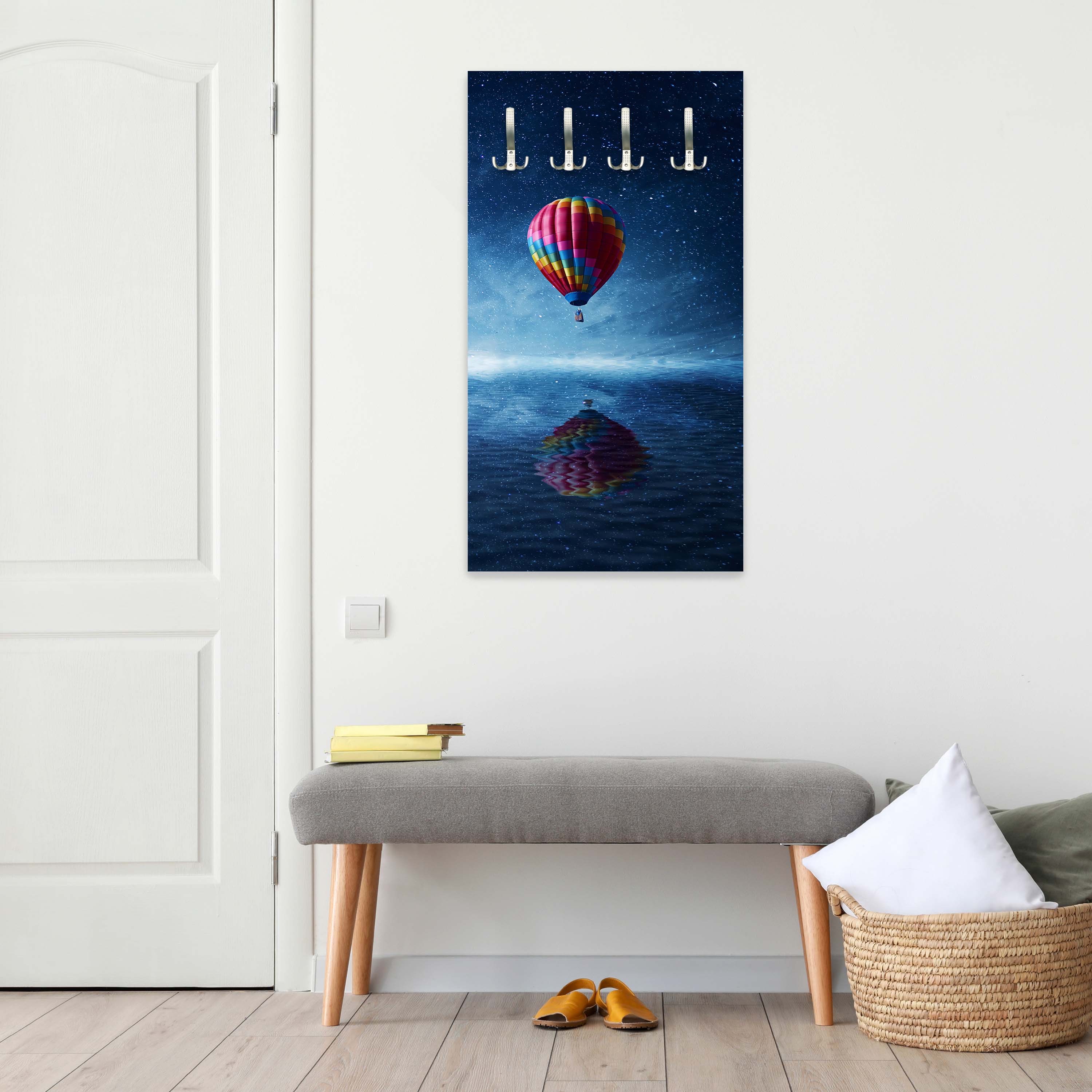 Garderobe Heißluftballon fliegt über ein dunkelblaues Meer M0857 entdecken - Bild 2 Garderobe Heißluftballon fliegt über ein dunkelblaues Meer M0857 entdecken - Bild 2