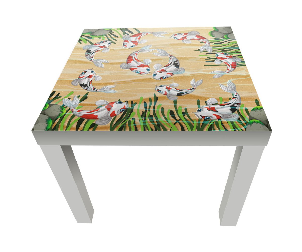 Beistelltisch Koi Fische in einem Teich M0861 entdecken - Bild 1 Beistelltisch Koi Fische in einem Teich M0861 entdecken - Bild 1