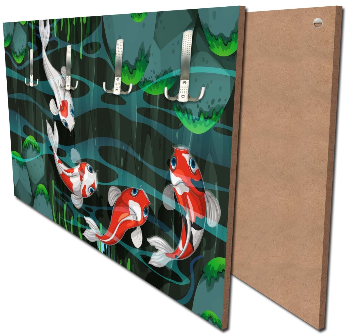 Garderobe Vier Fische schwimmen im Teich M0862 Garderobe Vier Fische schwimmen im Teich M0862