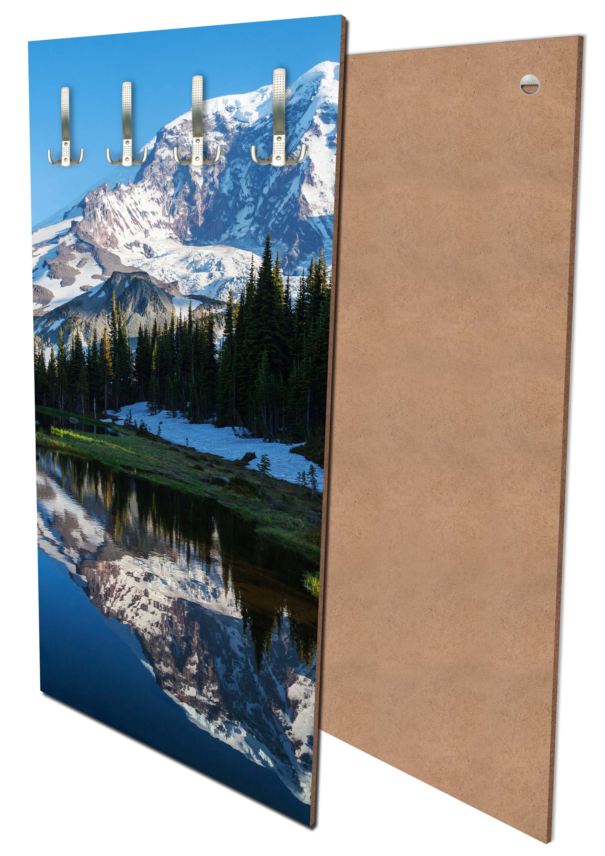 Garderobe Wald mit einem See auf einer Berglandschaft M0880 entdecken - Bild 1 Garderobe Wald mit einem See auf einer Berglandschaft M0880 entdecken - Bild 1