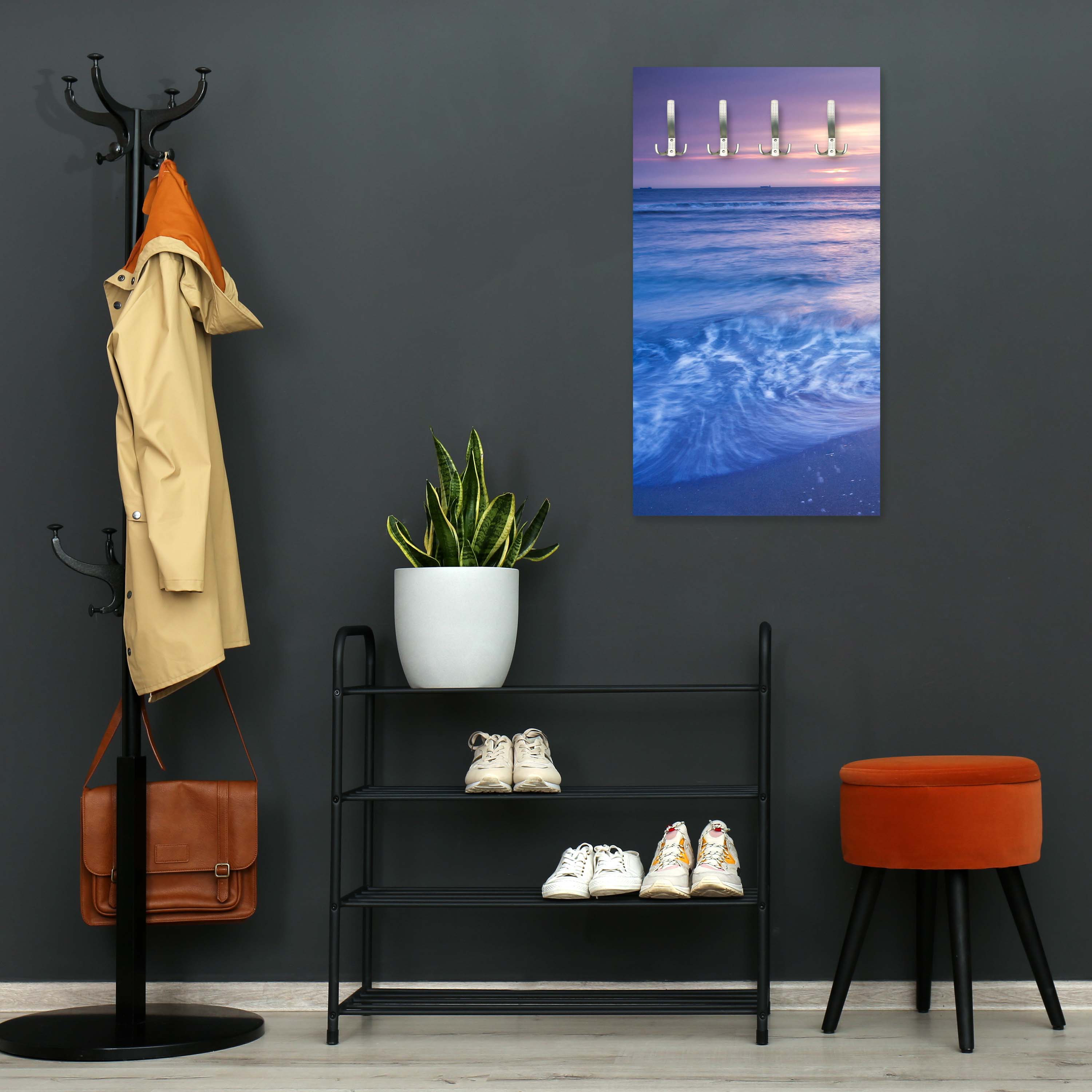 Garderobe Strand Wellen bei Sonnenuntergang M0895 entdecken - Bild 3 Garderobe Strand Wellen bei Sonnenuntergang M0895 entdecken - Bild 3