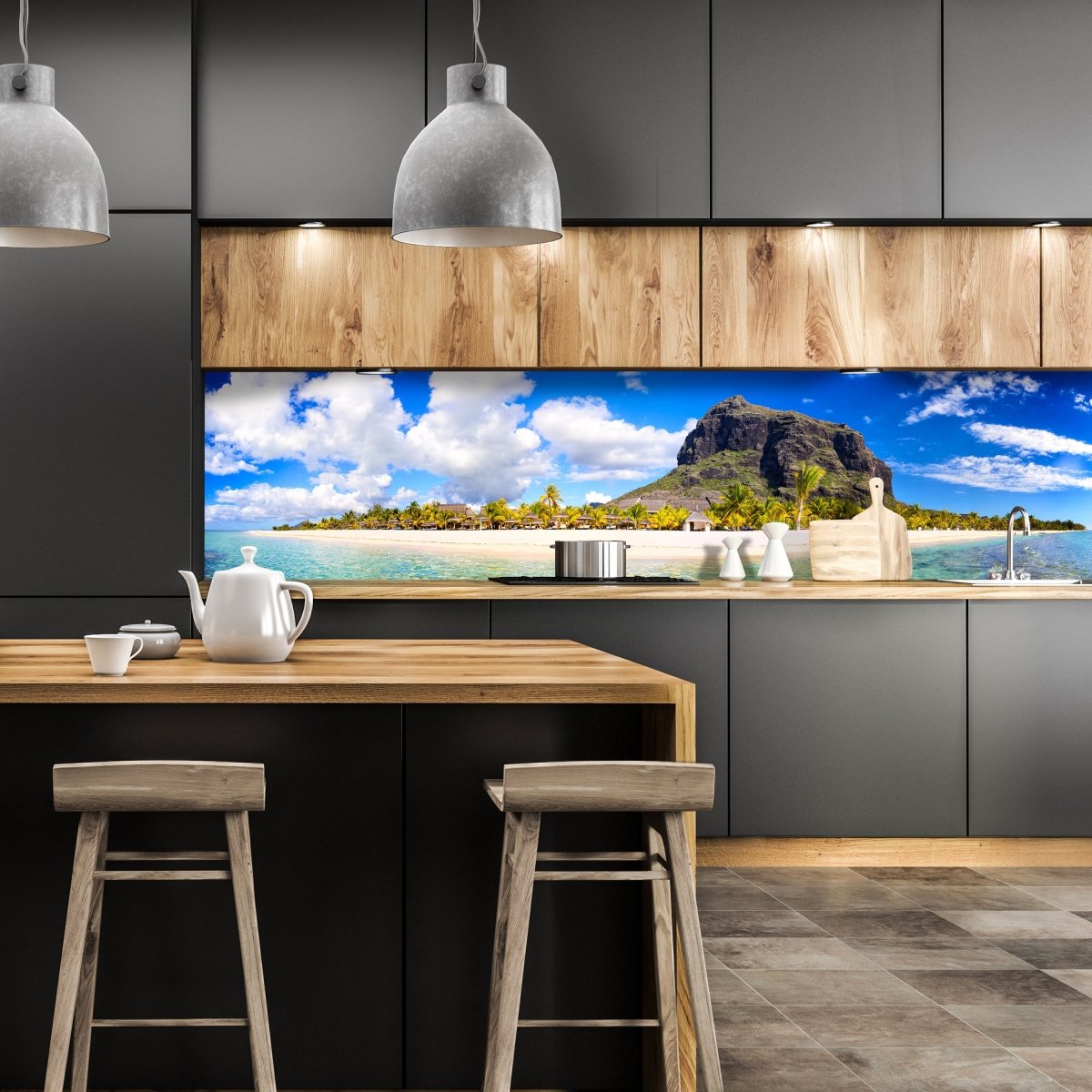 Küchenrückwand Le Morne Brabant, Mauritius M0897 entdecken - Bild 1 Küchenrückwand Le Morne Brabant, Mauritius M0897 entdecken - Bild 1