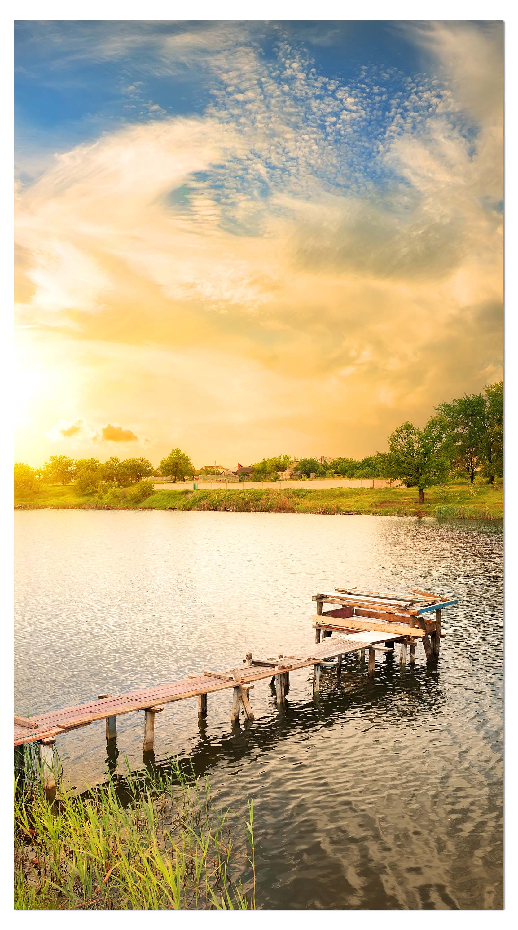 Garderobe Pier auf einem See am Abend M0898 entdecken - Bild 4 Garderobe Pier auf einem See am Abend M0898 entdecken - Bild 4