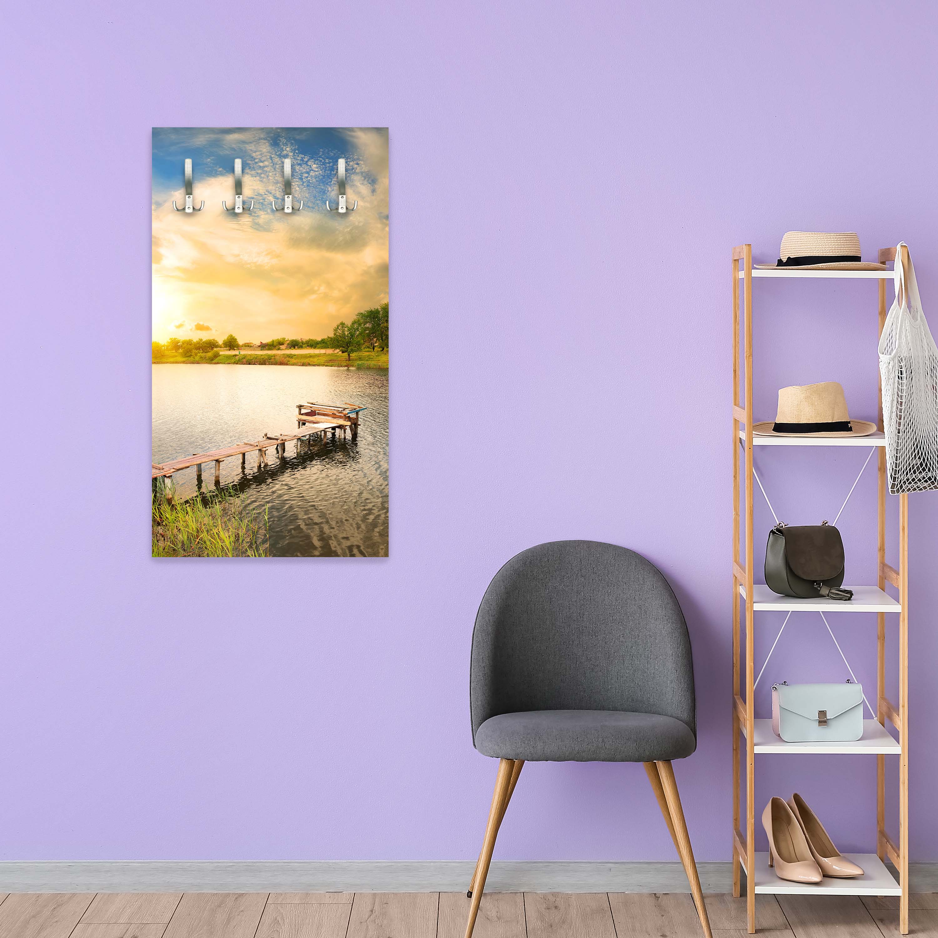 Garderobe Pier auf einem See am Abend M0898 entdecken - Bild 6 Garderobe Pier auf einem See am Abend M0898 entdecken - Bild 6