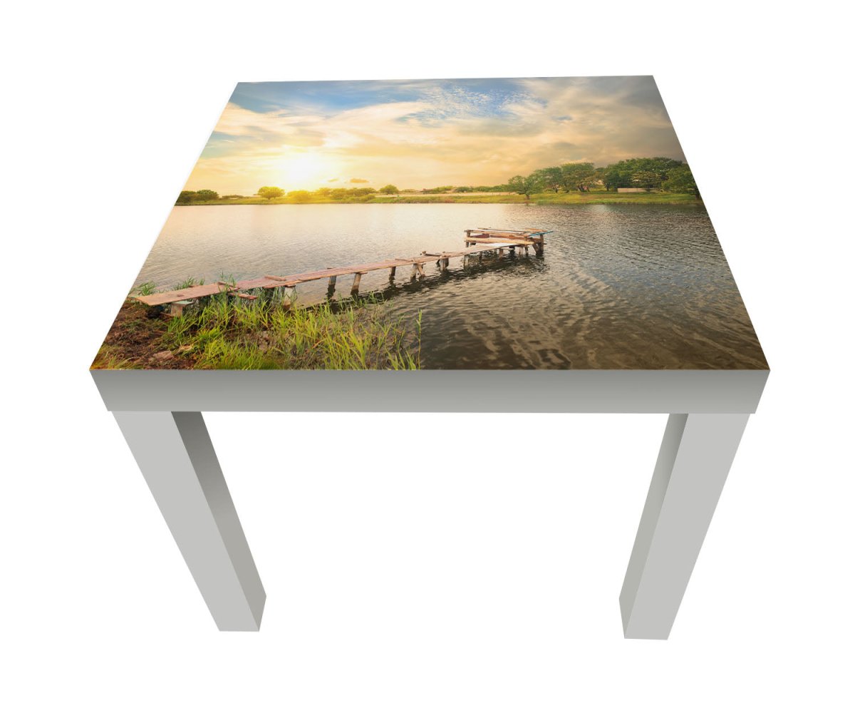 Beistelltisch Pier auf einem See am Abend M0898 entdecken - Bild 1 Beistelltisch Pier auf einem See am Abend M0898 entdecken - Bild 1