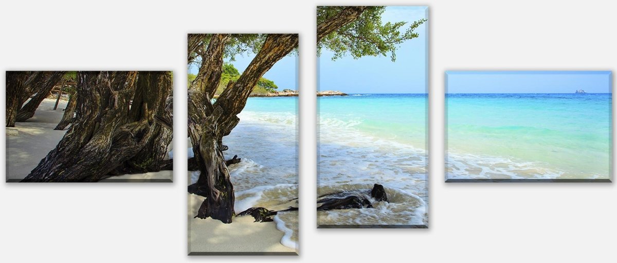 Leinwandbild Mehrteiler Ruhiger und friedlicher Strand. Provinz Rayong M0899 Leinwandbild Mehrteiler Ruhiger und friedlicher Strand. Provinz Rayong M0899