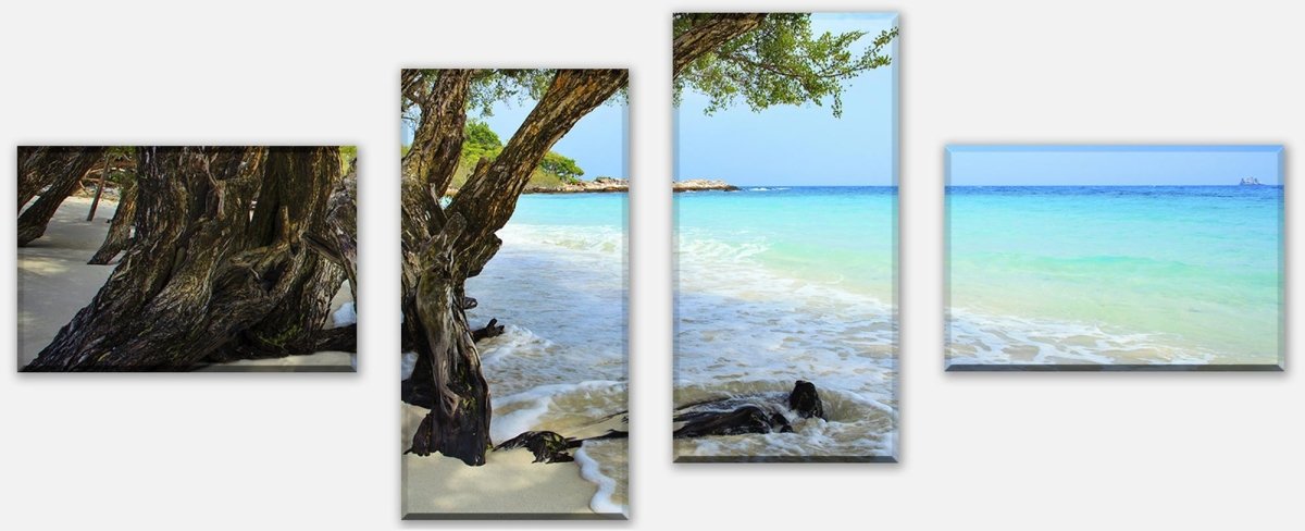 Leinwandbild Mehrteiler Ruhiger und friedlicher Strand. Provinz Rayong M0899 Leinwandbild Mehrteiler Ruhiger und friedlicher Strand. Provinz Rayong M0899