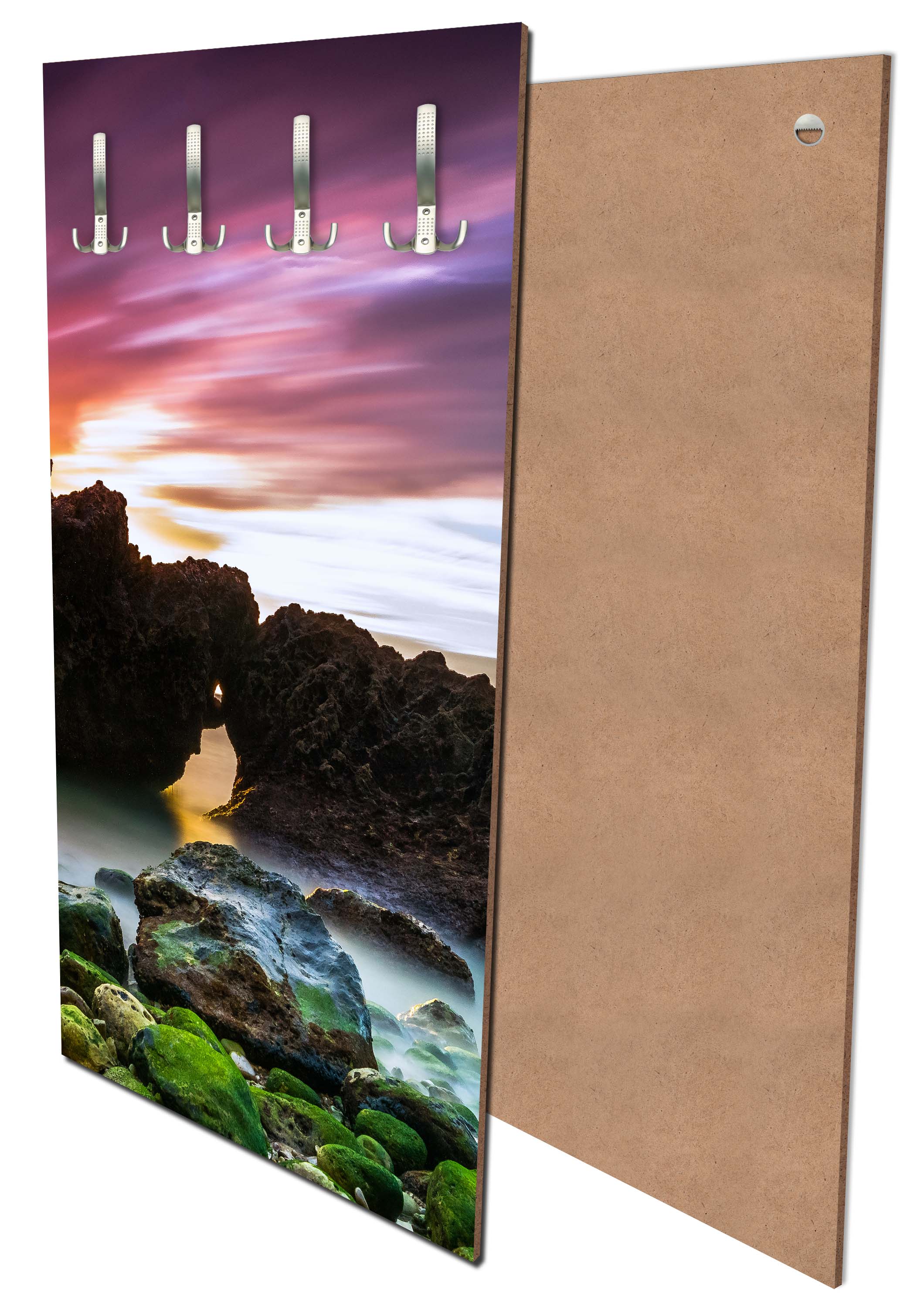 Garderobe Strand bei Sonnenuntergang mit Felsen M0902 entdecken - Bild 1 Garderobe Strand bei Sonnenuntergang mit Felsen M0902 entdecken - Bild 1