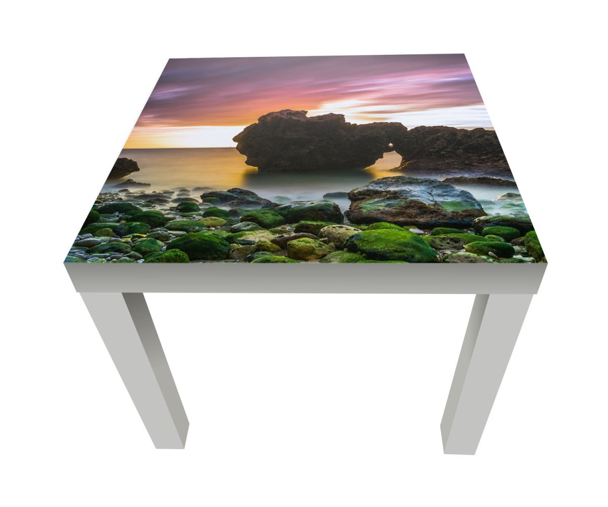 Beistelltisch Strand bei Sonnenuntergang mit Felsen M0902 entdecken - Bild 1 Beistelltisch Strand bei Sonnenuntergang mit Felsen M0902 entdecken - Bild 1