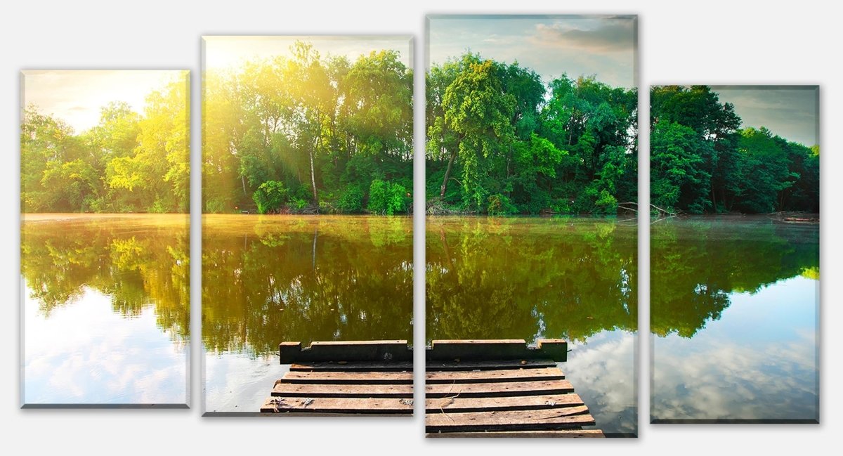 Leinwandbild Mehrteiler Angeln Pier M0911 Leinwandbild Mehrteiler Angeln Pier M0911