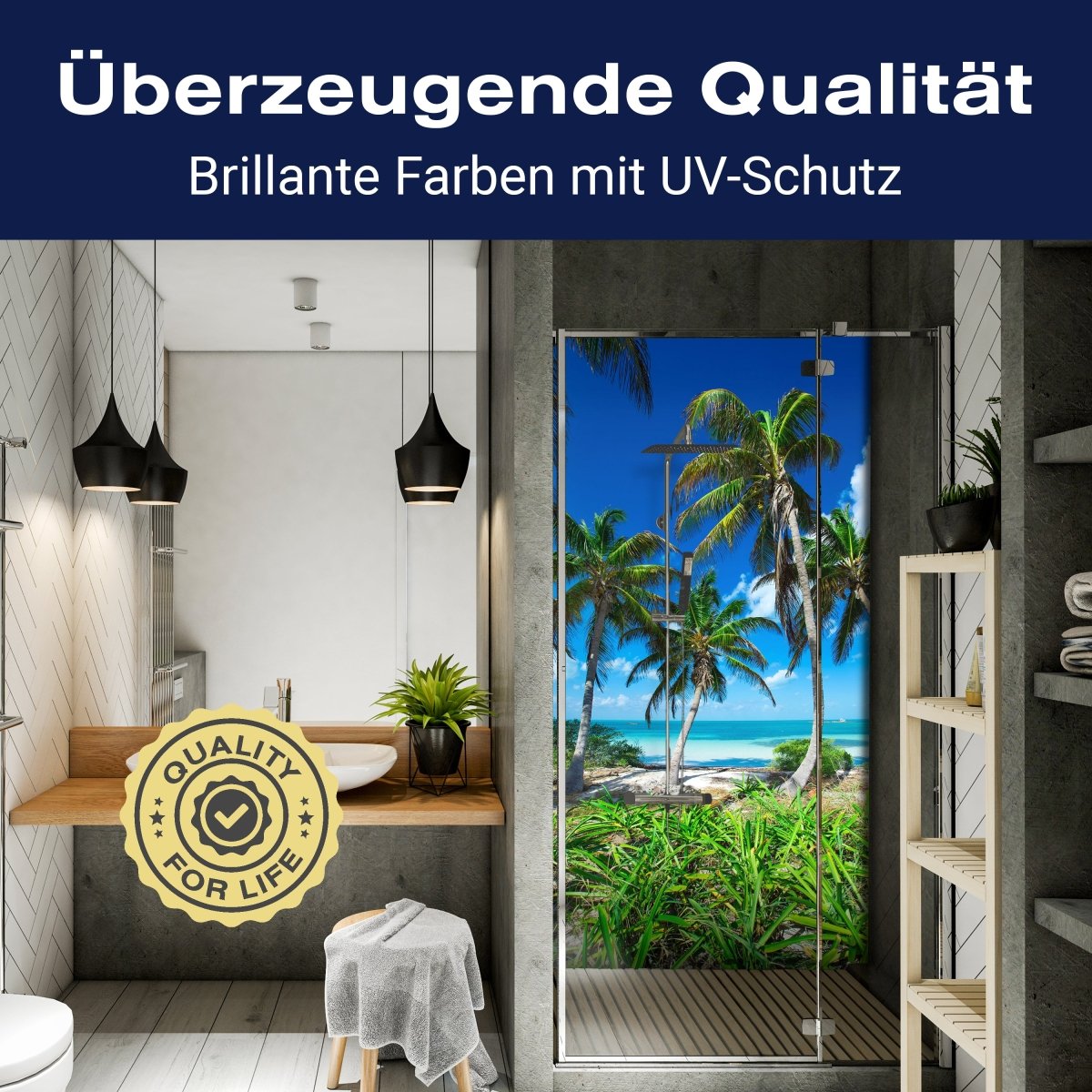 Duschwand Palmen an einem tropischen Strand M0914 entdecken - Bild 2 Duschwand Palmen an einem tropischen Strand M0914 entdecken - Bild 2