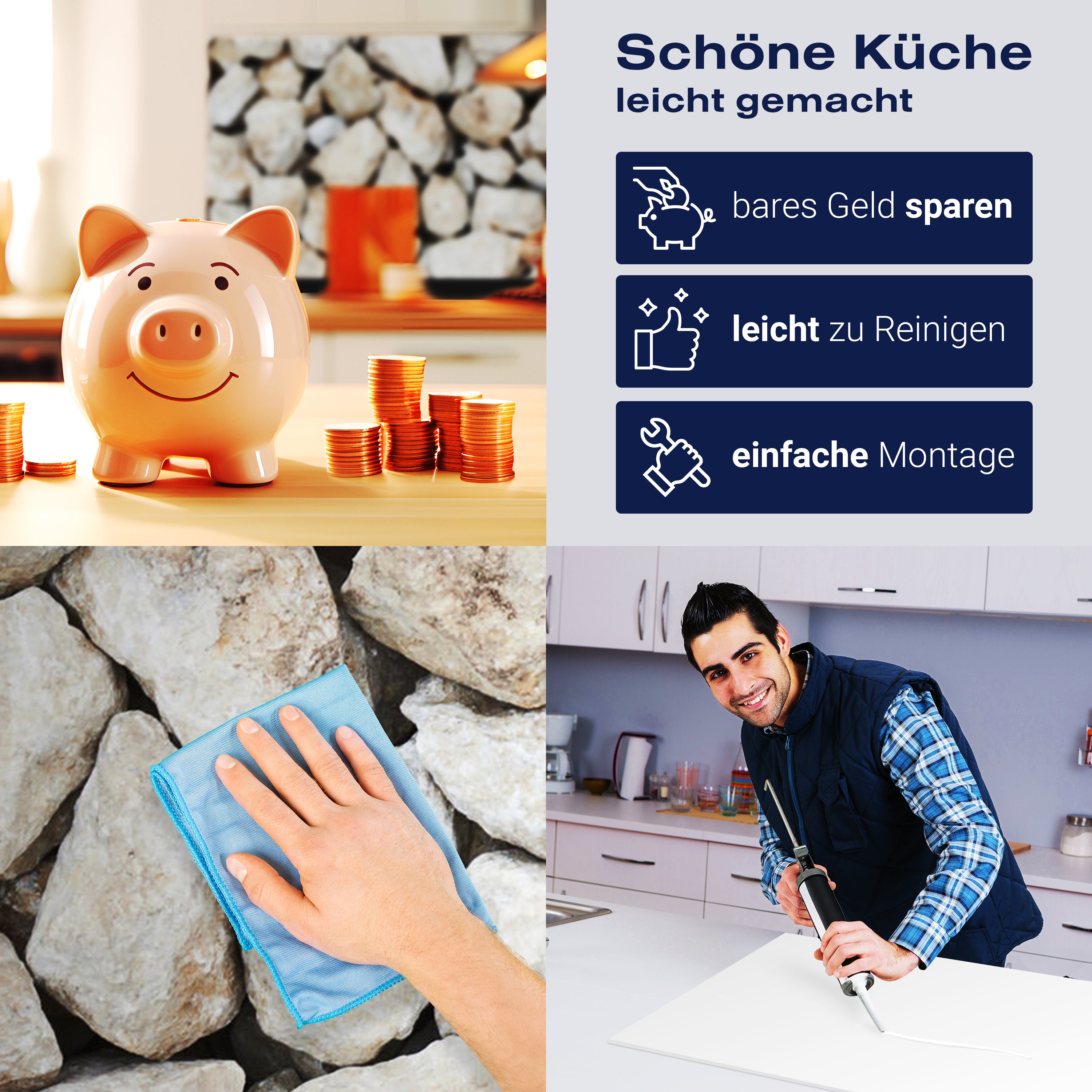 Küchenrückwand Kieselsteinzusammensetzung M0938 entdecken - Bild 7 Küchenrückwand Kieselsteinzusammensetzung M0938 entdecken - Bild 7