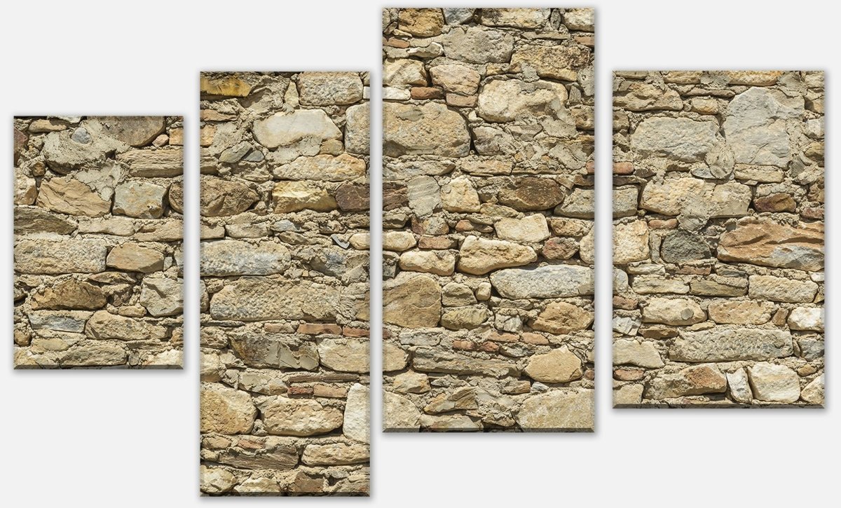 Leinwandbild Mehrteiler Alte Steinmauer M0939 Leinwandbild Mehrteiler Alte Steinmauer M0939