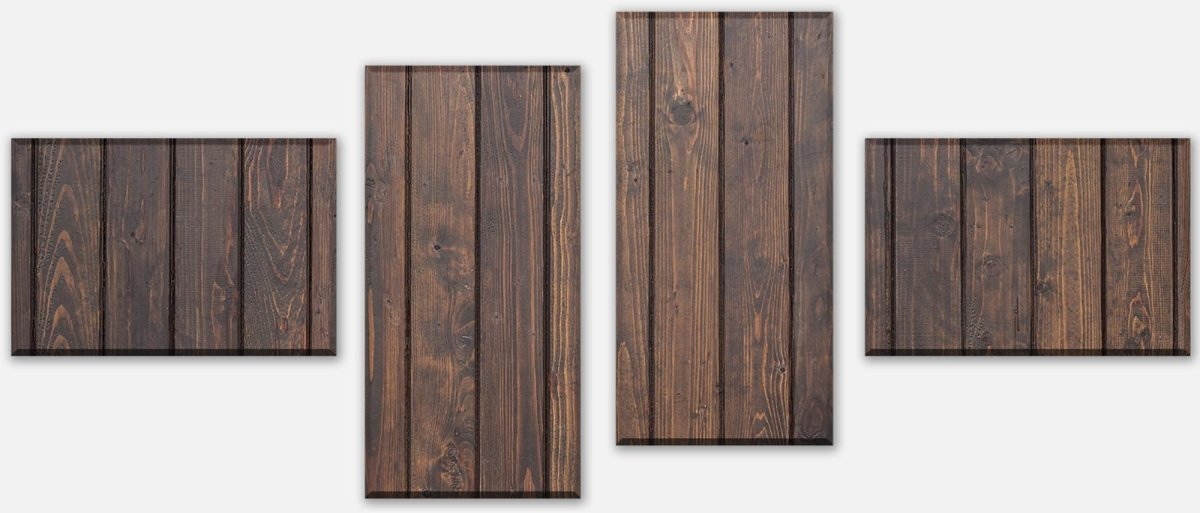 Leinwandbild Mehrteiler Schwarze Kiefernholzwand M0941 Leinwandbild Mehrteiler Schwarze Kiefernholzwand M0941