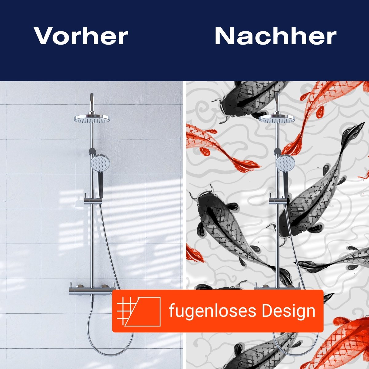 Duschwand rote und schwarze Koi-Karpfen M0946 entdecken - Bild 9 Duschwand rote und schwarze Koi-Karpfen M0946 entdecken - Bild 9